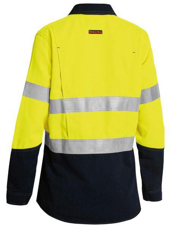 Bisley TenCate Tecasafe Plus 700 Women's Taped Hi Vis FR Vented Shirt