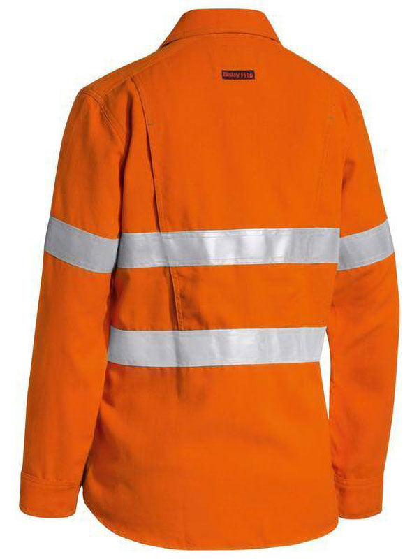 Bisley TenCate Tecasafe Plus 580 Women's Taped Hi Vis Lightweight FR Vented Shirt
