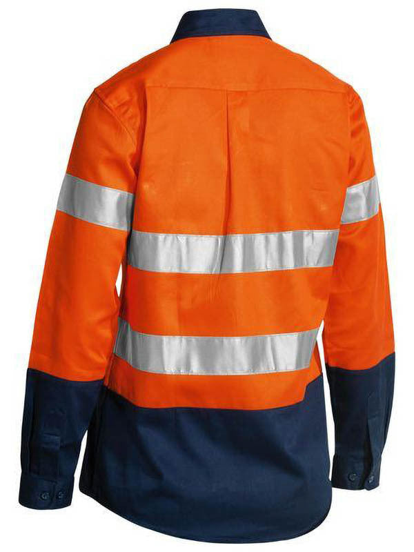 Bisley Women's Taped Hi Vis Drill Shirt