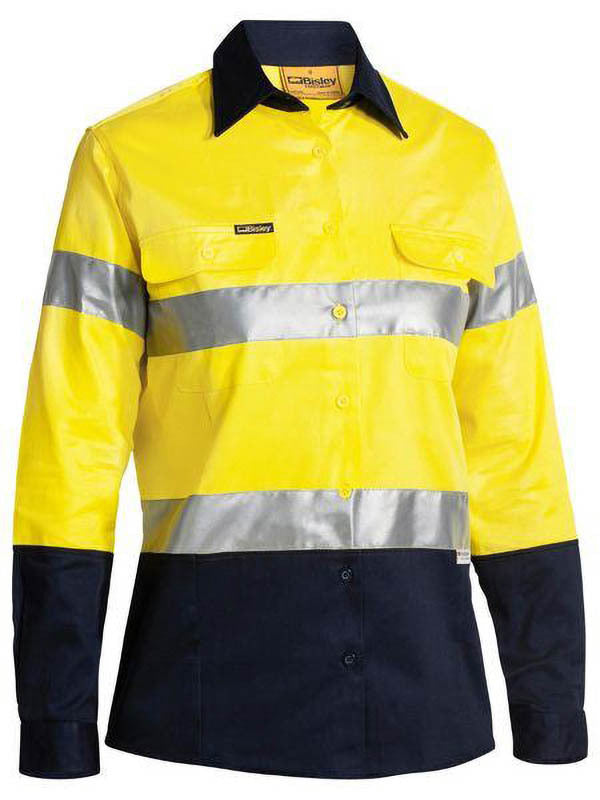 Bisley Women's Taped Hi Vis Drill Shirt