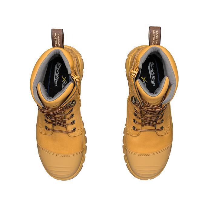 Blundstone 992 Wheat Water Resistant Nubuck Lace Up/Zip Ankle Safety Boot