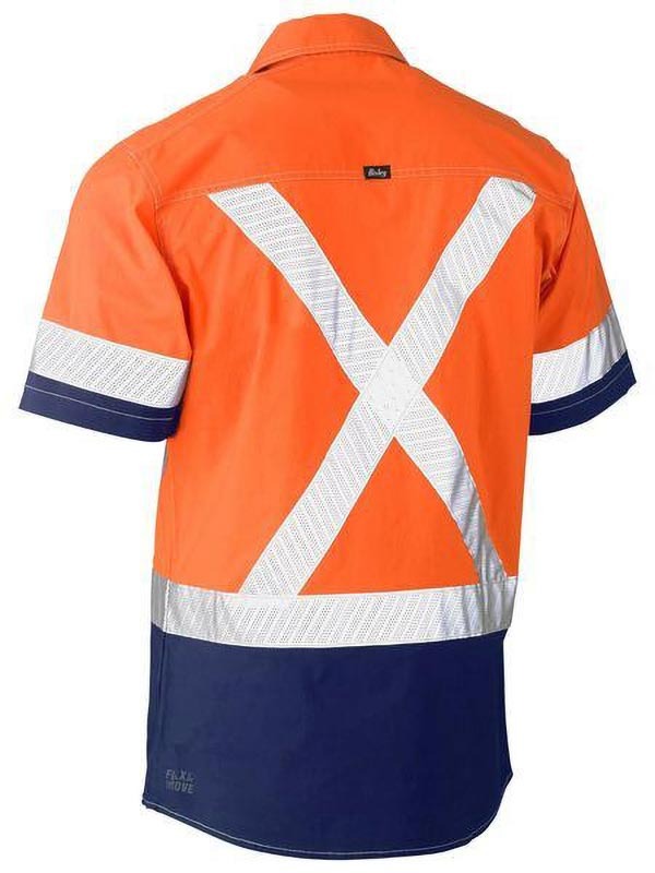 Bisley Flx & Move X Taped Hi Vis Utility Shirt