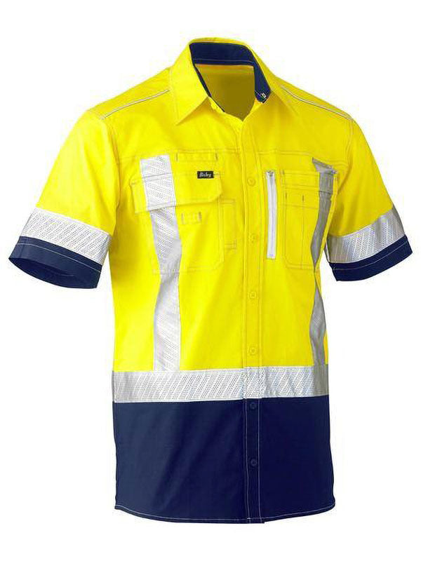 Bisley Flx & Move X Taped Hi Vis Utility Shirt