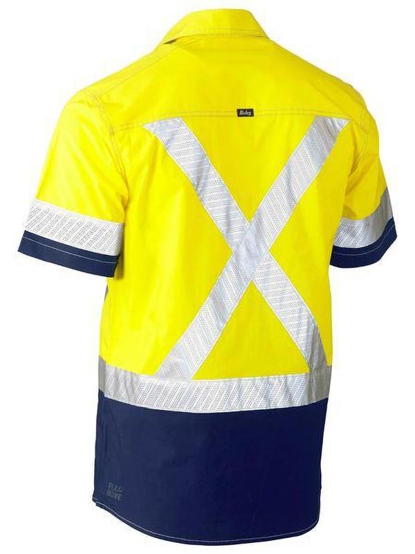 Bisley Flx & Move X Taped Hi Vis Utility Shirt