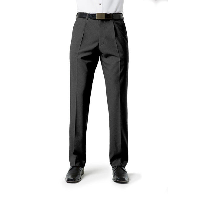 Biz Collection Mens Classic Pleat Front Pants