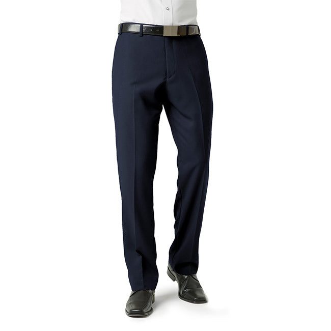 Biz Collection Mens Classic Flat Front Pants