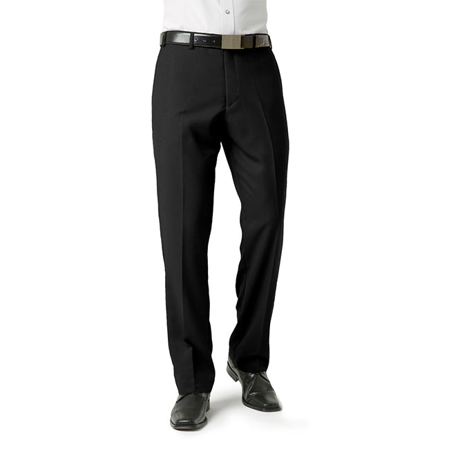 Biz Collection Mens Classic Flat Front Pants