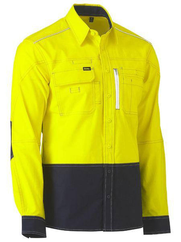 Bisley Flx & Move Two Tone Hi Vis Utility Shirt