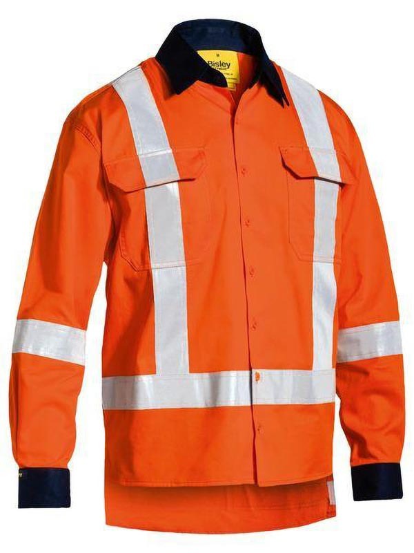 Bisley Taped Hi Vis TTMC Cool Lightweight Drill Shirt