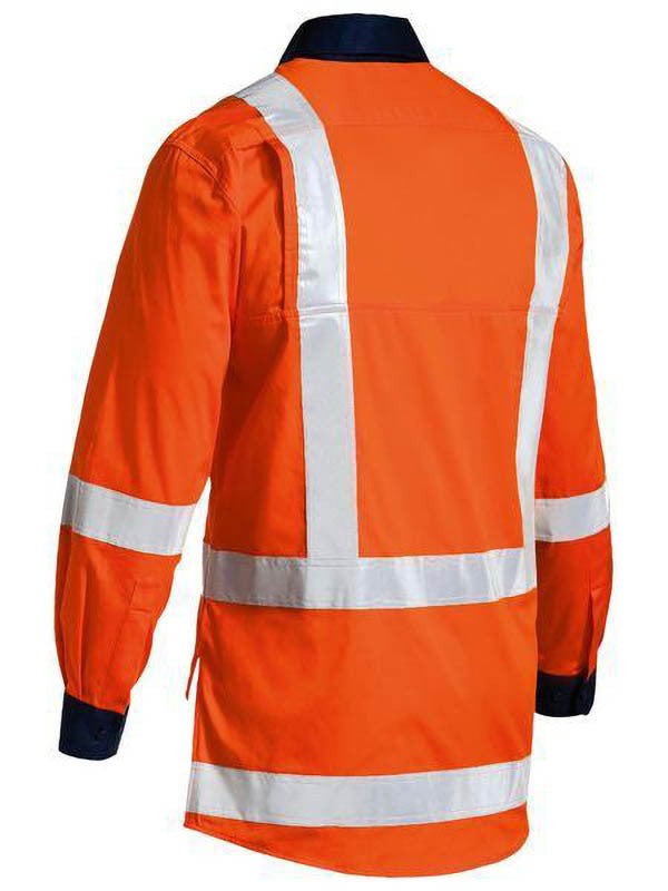Bisley Taped Hi Vis TTMC Cool Lightweight Drill Shirt