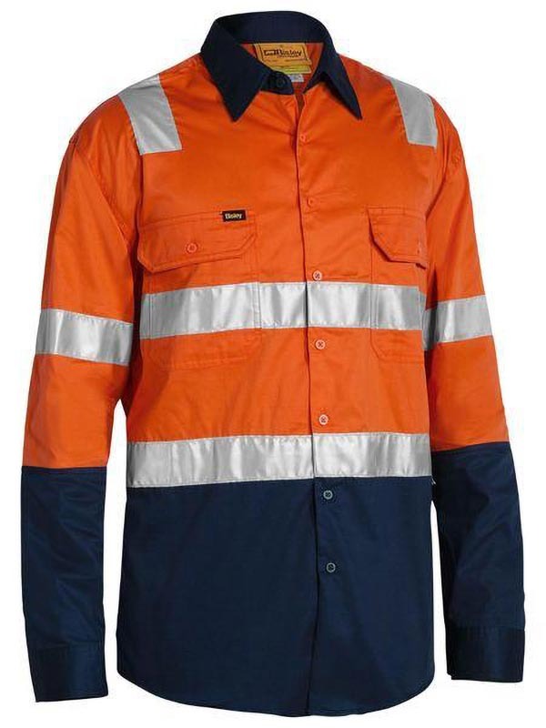 Bisley Taped Hi Vis Cool Lightweight Shirt with Shoulder Tape