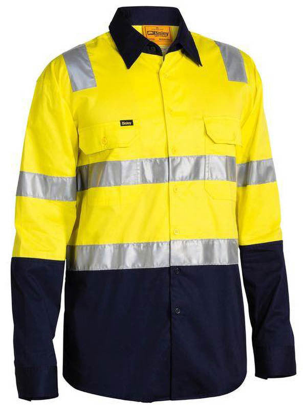 Bisley Taped Hi Vis Cool Lightweight Shirt with Shoulder Tape