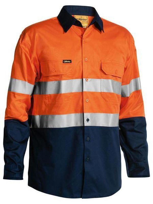 Bisley Taped Hi Vis Cool Lightweight Shirt 4X Pack
