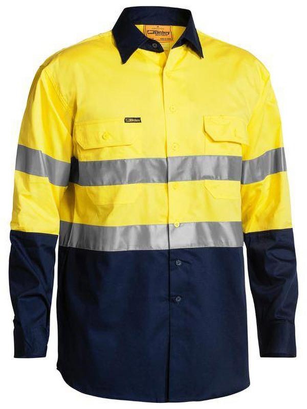 Bisley Taped Hi Vis Cool Lightweight Shirt 4X Pack