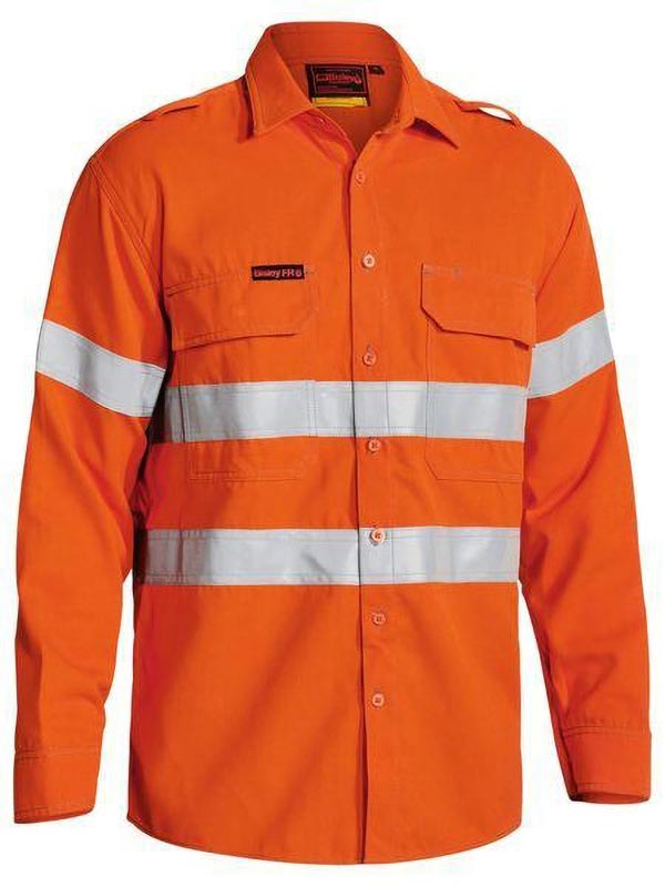 Bisley TenCate Tecasafe Plus 700 Taped Hi Vis FR Vented Shirt