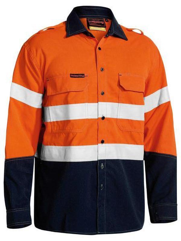 Bisley TenCate Tecasafe Plus 700 Taped Hi Vis FR Vented Shirt