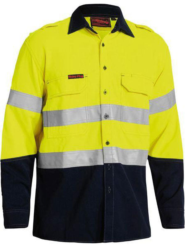 Bisley TenCate Tecasafe Plus 700 Taped Hi Vis FR Vented Shirt