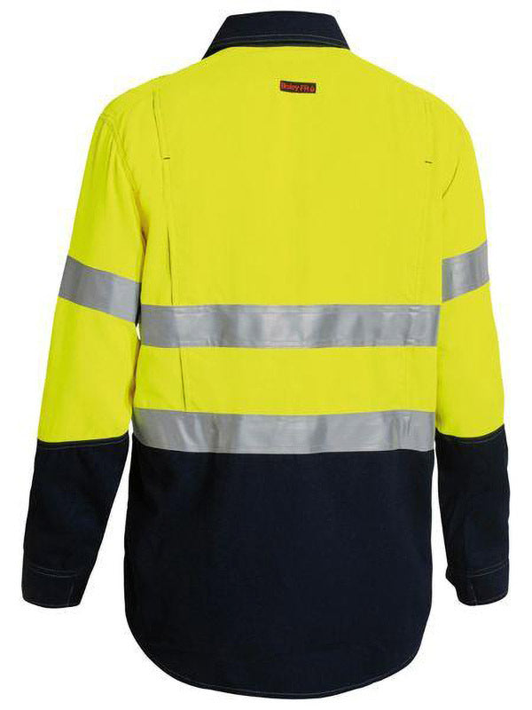 Bisley TenCate Tecasafe Plus 580 Taped Hi Vis Lightweight FR Vented Shirt
