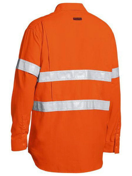 Bisley TenCate Tecasafe Plus 480 Taped Hi Vis Lightweight FR Vented Shirt