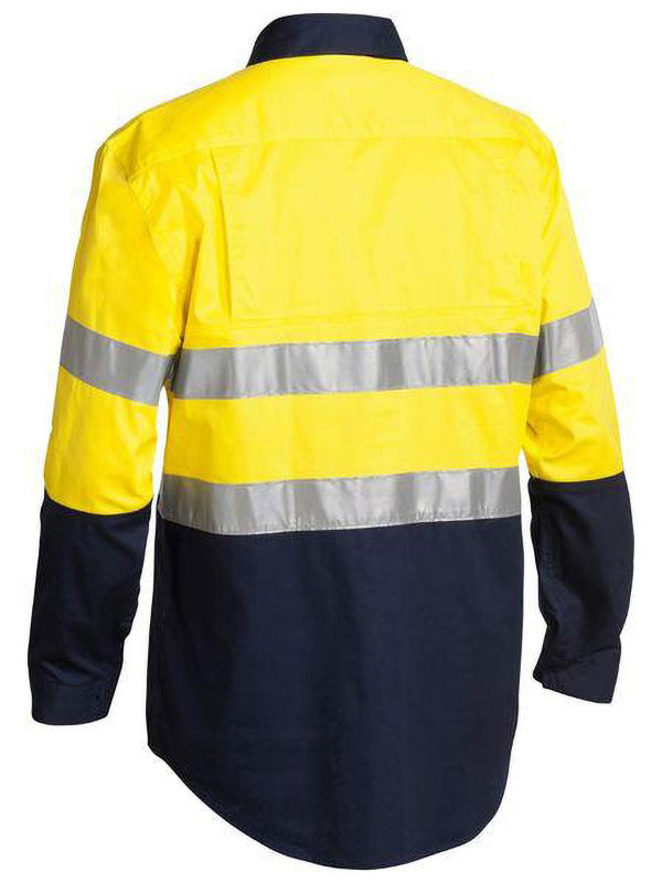 Bisley Taped Hi Vis Closed Front Cool Lightweight Shirt