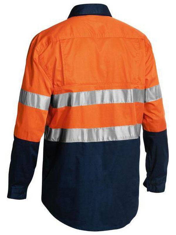 Bisley Taped Hi Vis Closed Front Cool Lightweight Shirt
