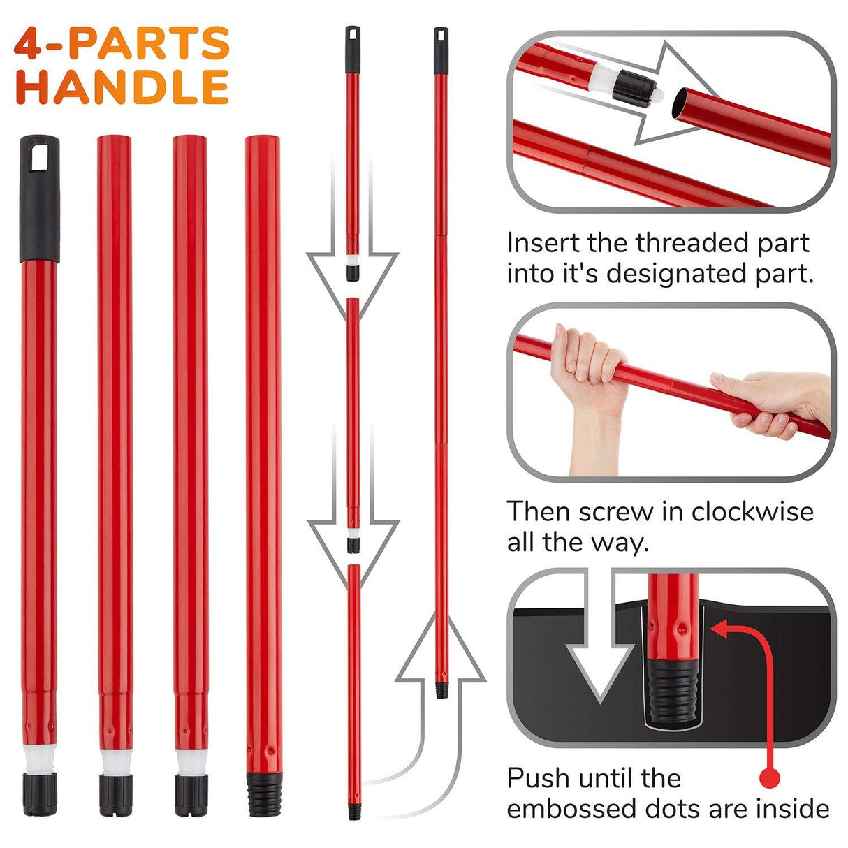 Tyroler BrightTools Floor Squeegee 46 Cm 100% Natural Rubber Blade Heavy Duty