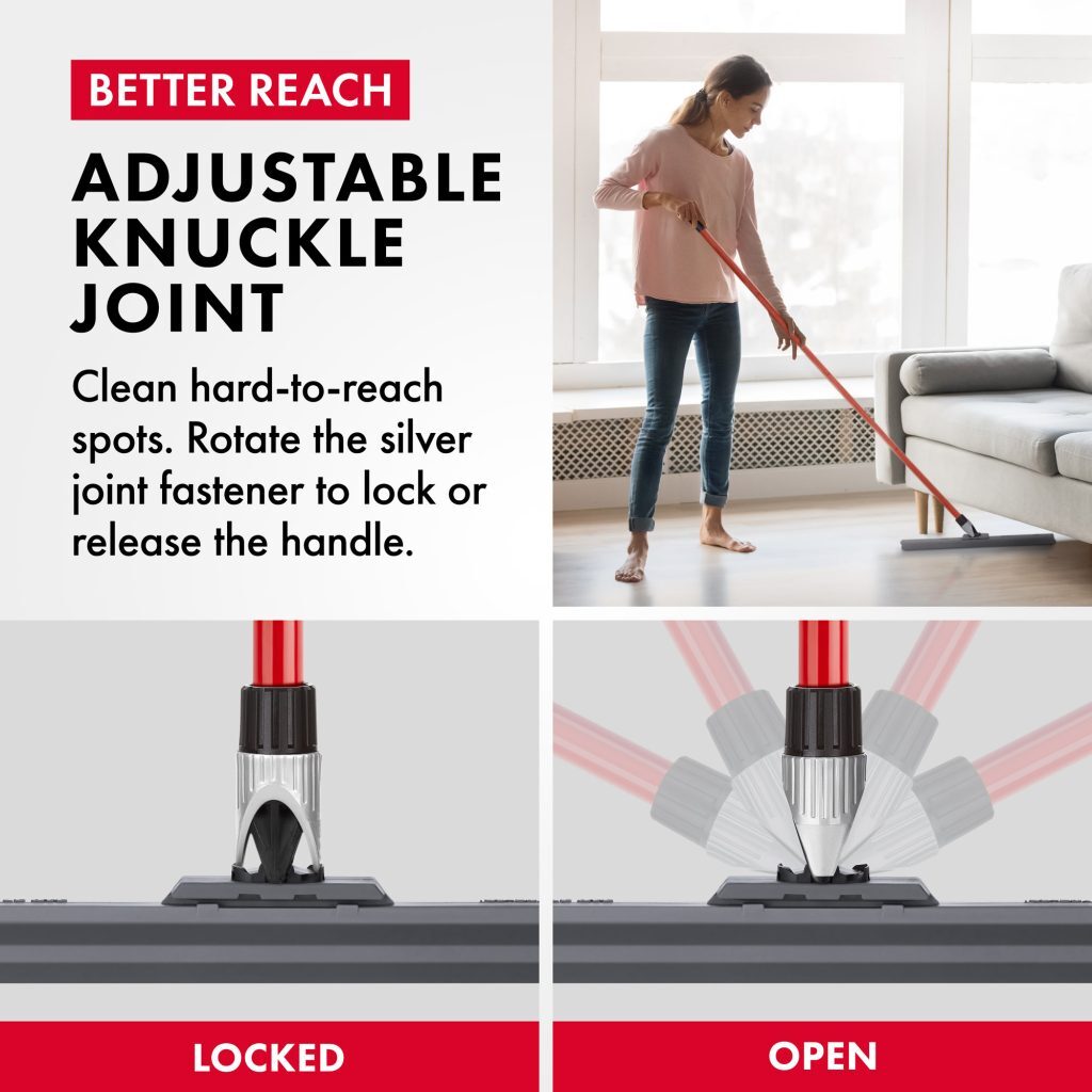 BrightTools Floor Squeegee Cleaning System, 2in1 Squeegee & Quick Mop