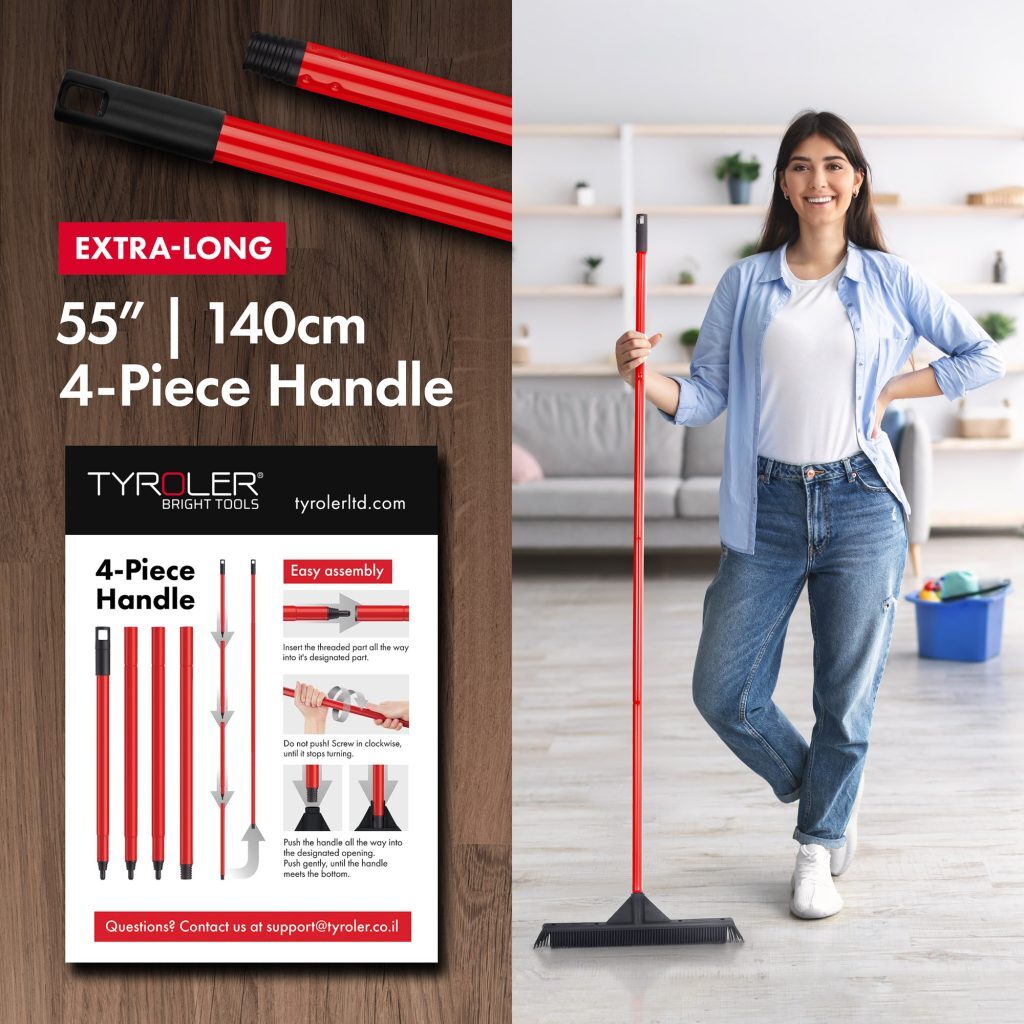 Tyroler BrightTools Rubber Broom LightWeight 100% Natural Rubber