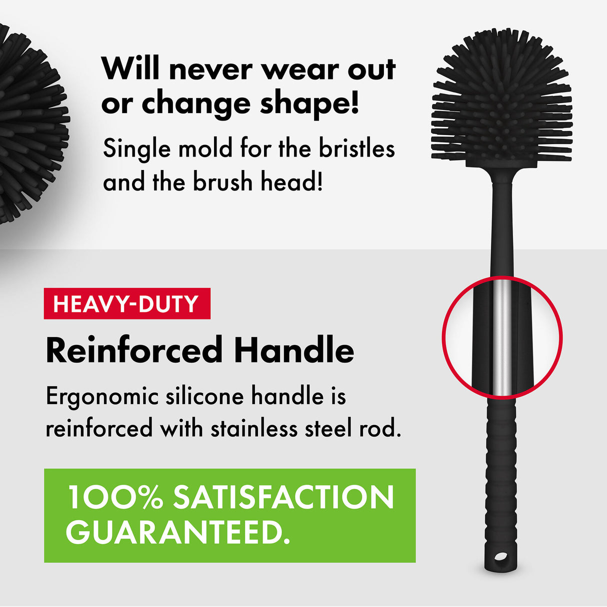 Tyroler BrightTools Antibactrial Toilet Brush (Black)