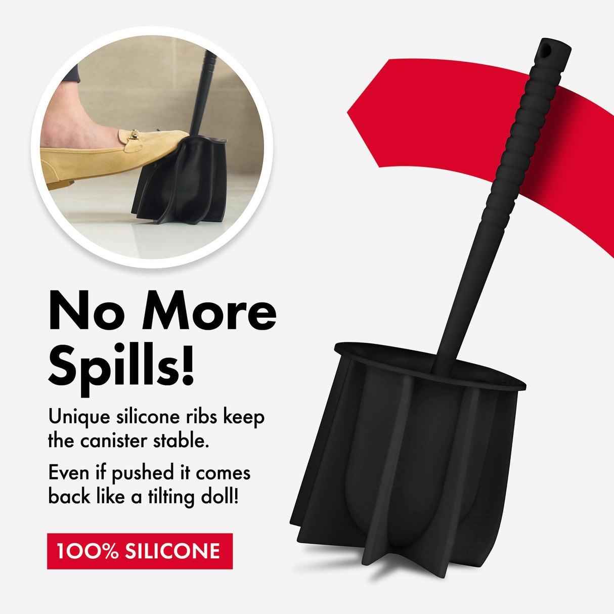 Tyroler BrightTools Antibactrial Toilet Brush (Black)