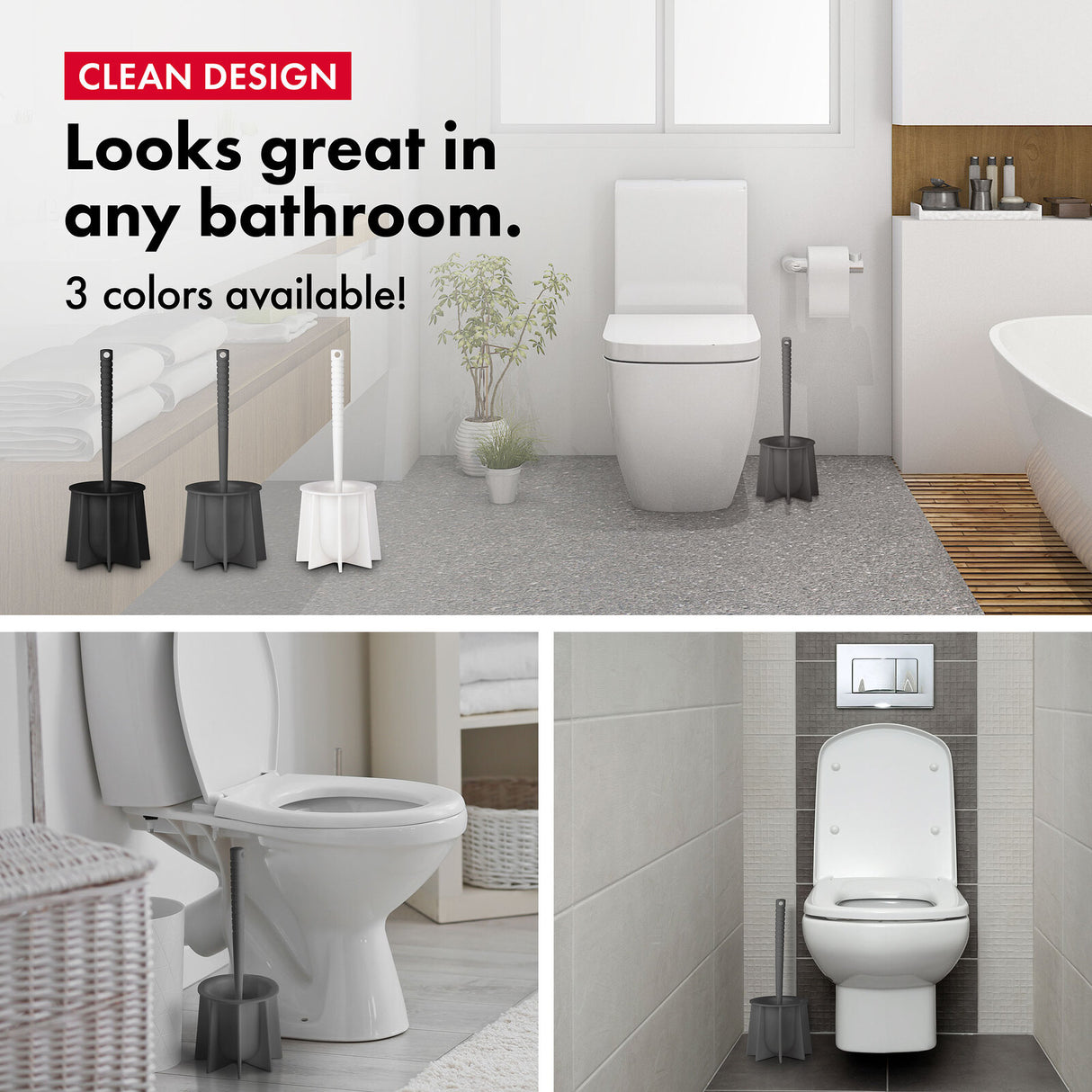 Tyroler BrightTools Antibactrial Toilet Brush (Gray)