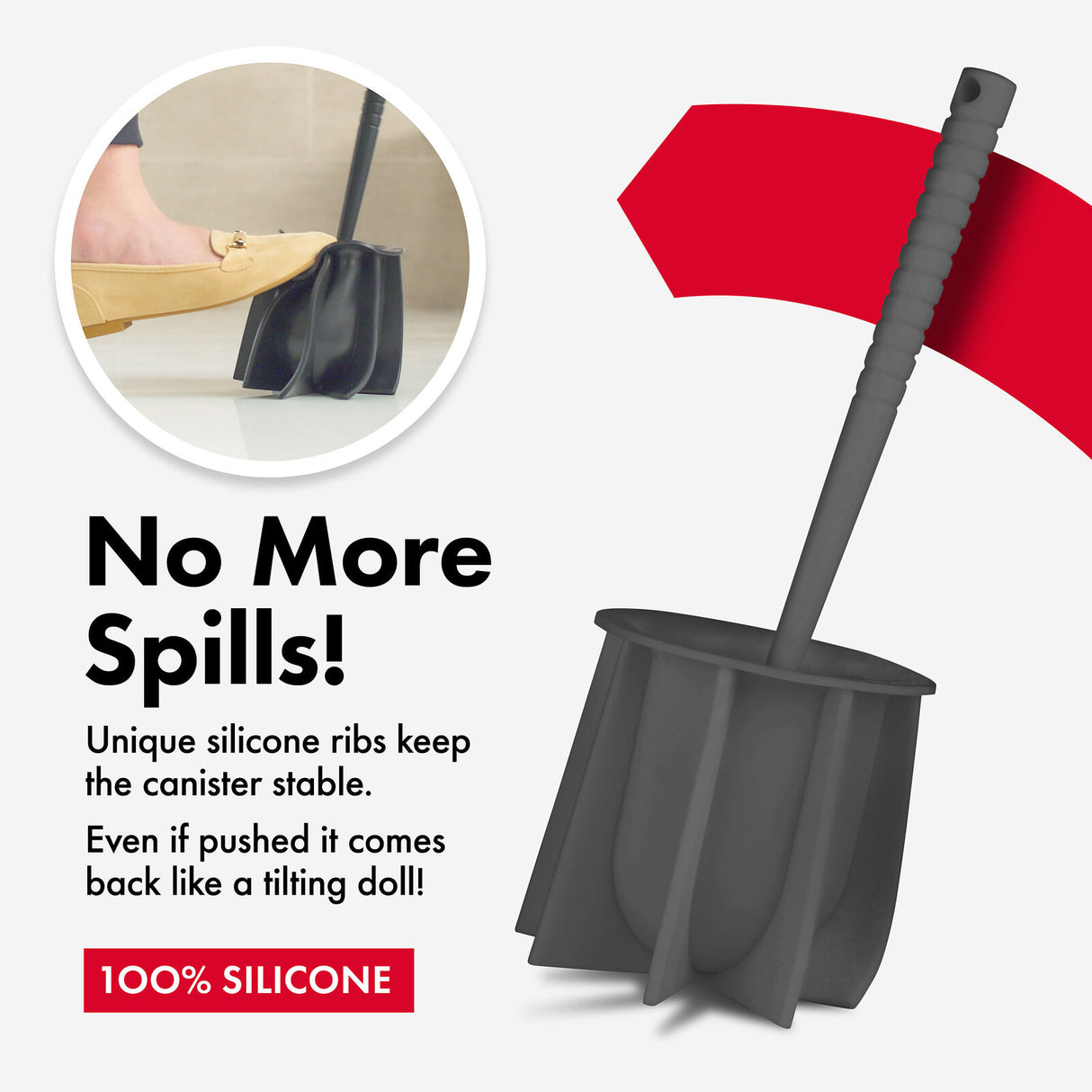 Tyroler BrightTools Antibactrial Toilet Brush (Gray)