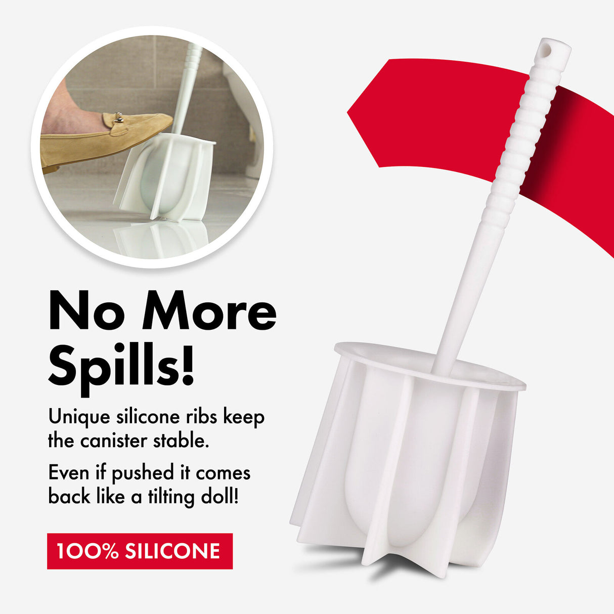 Tyroler BrightTools Antibactrial Toilet Brush (White)