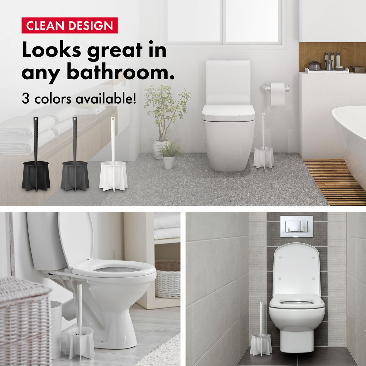 Tyroler BrightTools Antibactrial Toilet Brush (White)