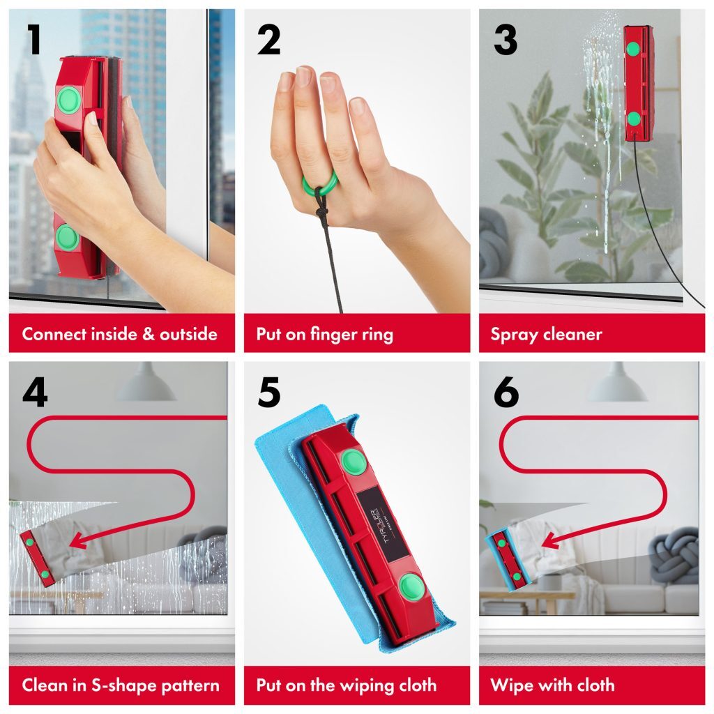 Tyroler BrightTools Glider D-3 Magnetic Window Cleaner For Double Glazed Windows With Window Thickness Of 20-28 Mm.
