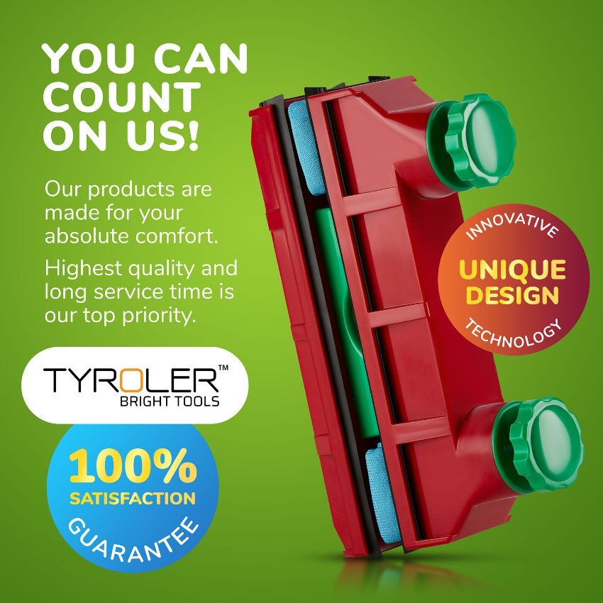 Tyroler BrightTools Glider D-4 Afc (Adjustable Magnetic Force) Magnetic Window Cleaner For All Window Thickness 2Mm-40Mm