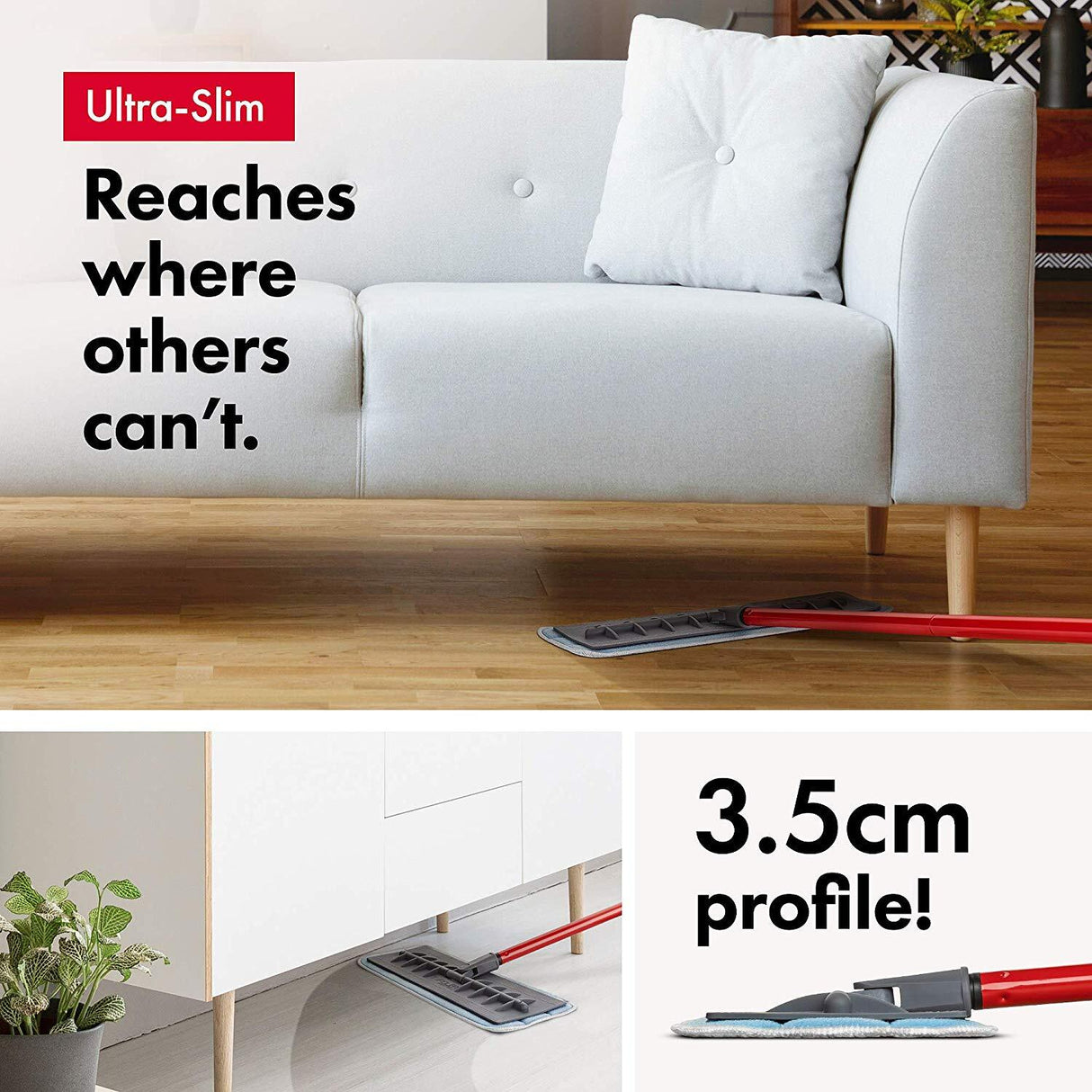 Tyroler BrightTools Silicone Mop Flexible Head Perfect for Hardwood, Laminate, Parquet & Tile