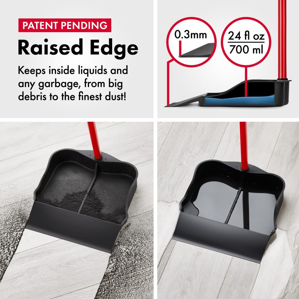 Tyroler BrightTools Rubber Dustpan Multi-Purpose, Extra Large, Dry & Wet