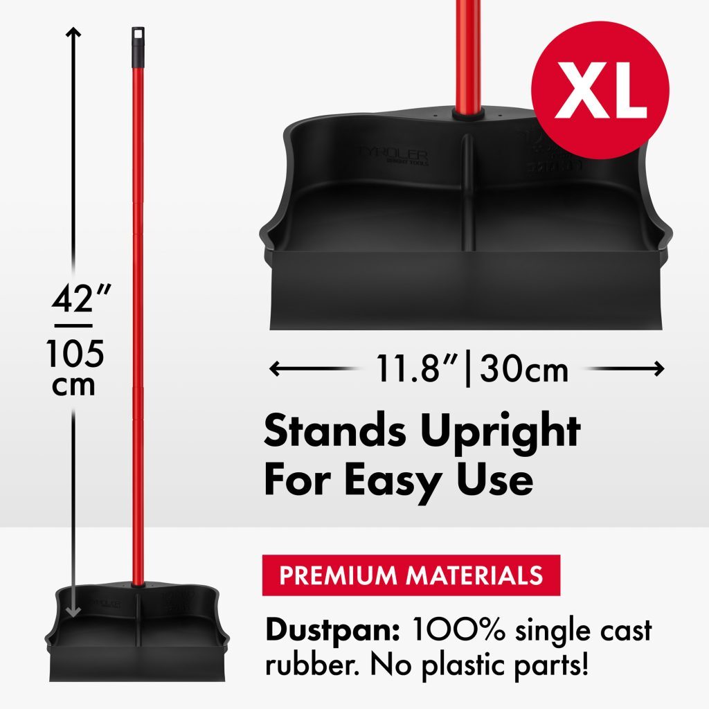 Tyroler BrightTools Rubber Dustpan Multi-Purpose, Extra Large, Dry & Wet