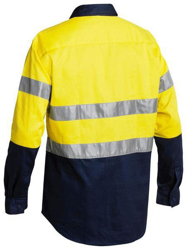 Bisley Taped Hi Vis Closed Front Drill Shirt