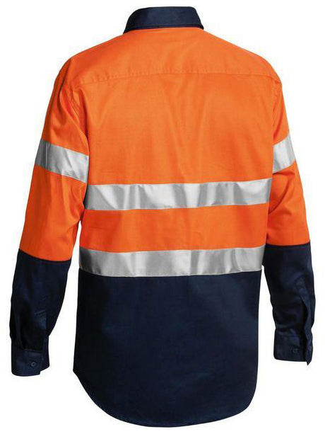 Bisley Taped Hi Vis Closed Front Drill Shirt