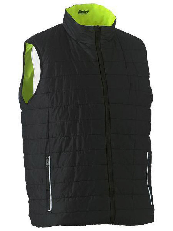 Bisley Taped Hi Vis Reversible Puffer Vest