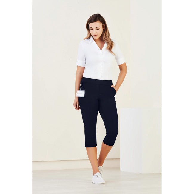 Biz Care Womens Jane 3/4 Length Stretch Pants