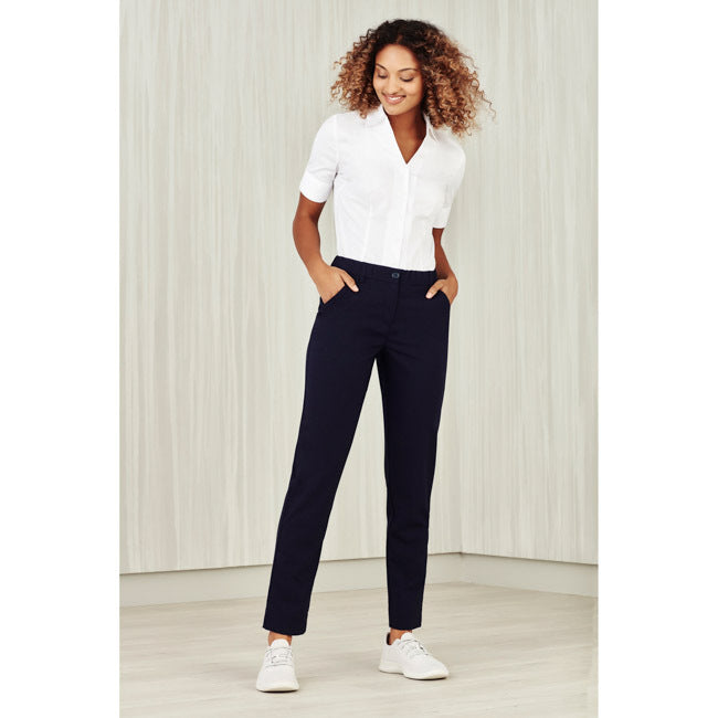 Biz Care Womens Comfort Waist Slim Leg Pants