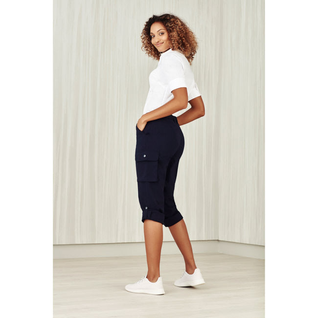 Biz Care Womens Comfort Waist Cargo Pants