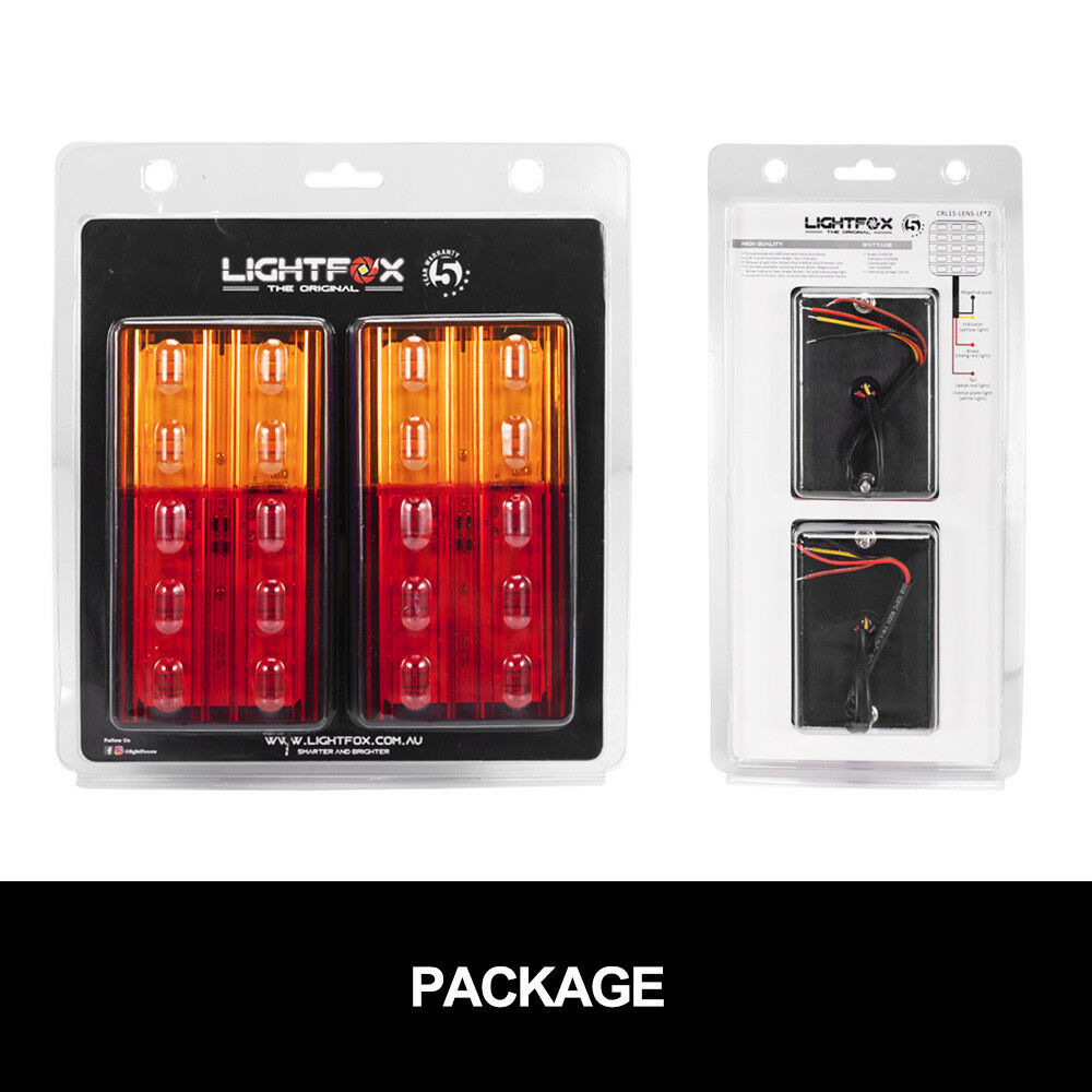 Lightfox Pair LED Trailer Tail Lights