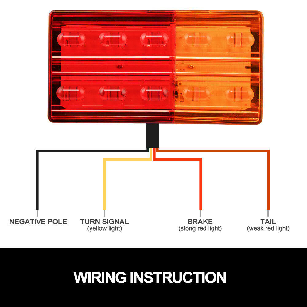 Lightfox Pair LED Trailer Tail Lights