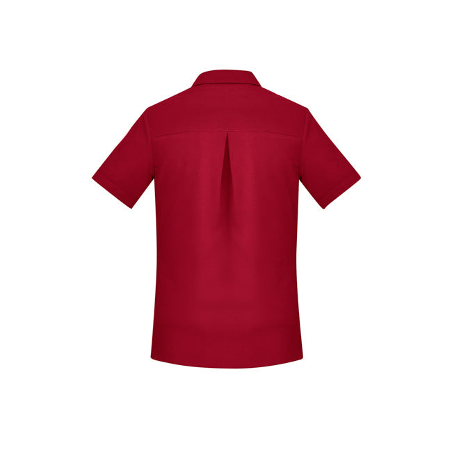 Biz Care Womens Florence Short Sleeve Shirt Cherry