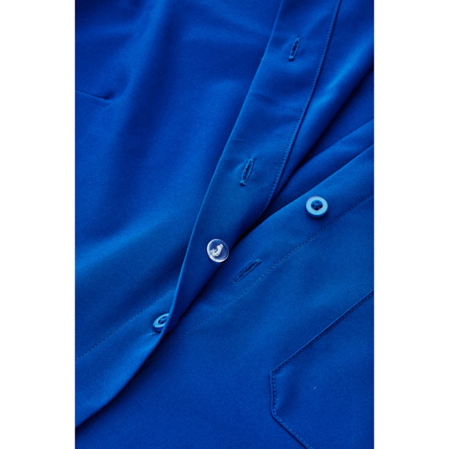 Biz Care Womens Florence Short Sleeve Shirt Electric Blue