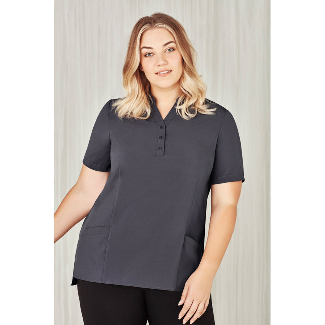 Biz Care Womens Florence Tunic Charcoal